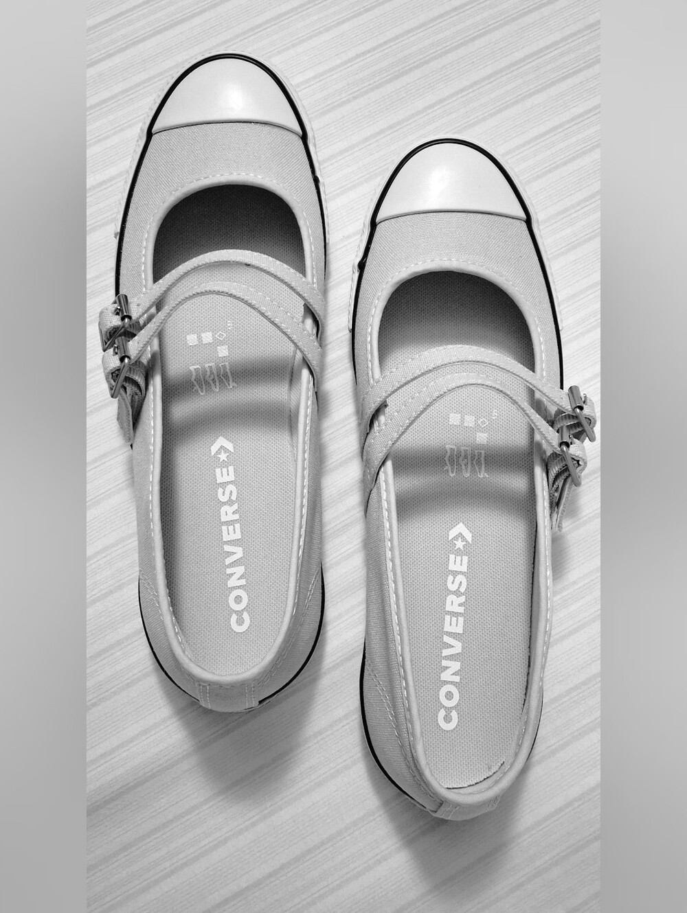 Converse All Star Dainty Mary Jane Canvas Shoes in Light Grey Size 9 NEW W/O BOX